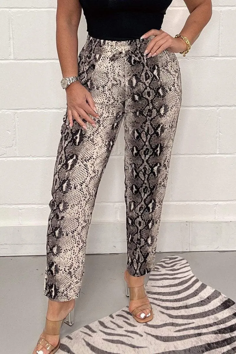 Animal print trousers