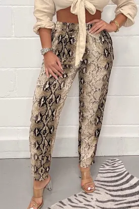 Animal print trousers