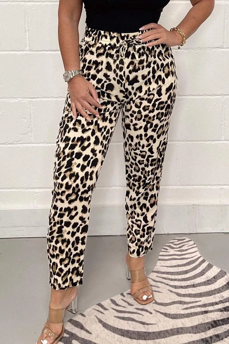 Animal print trousers