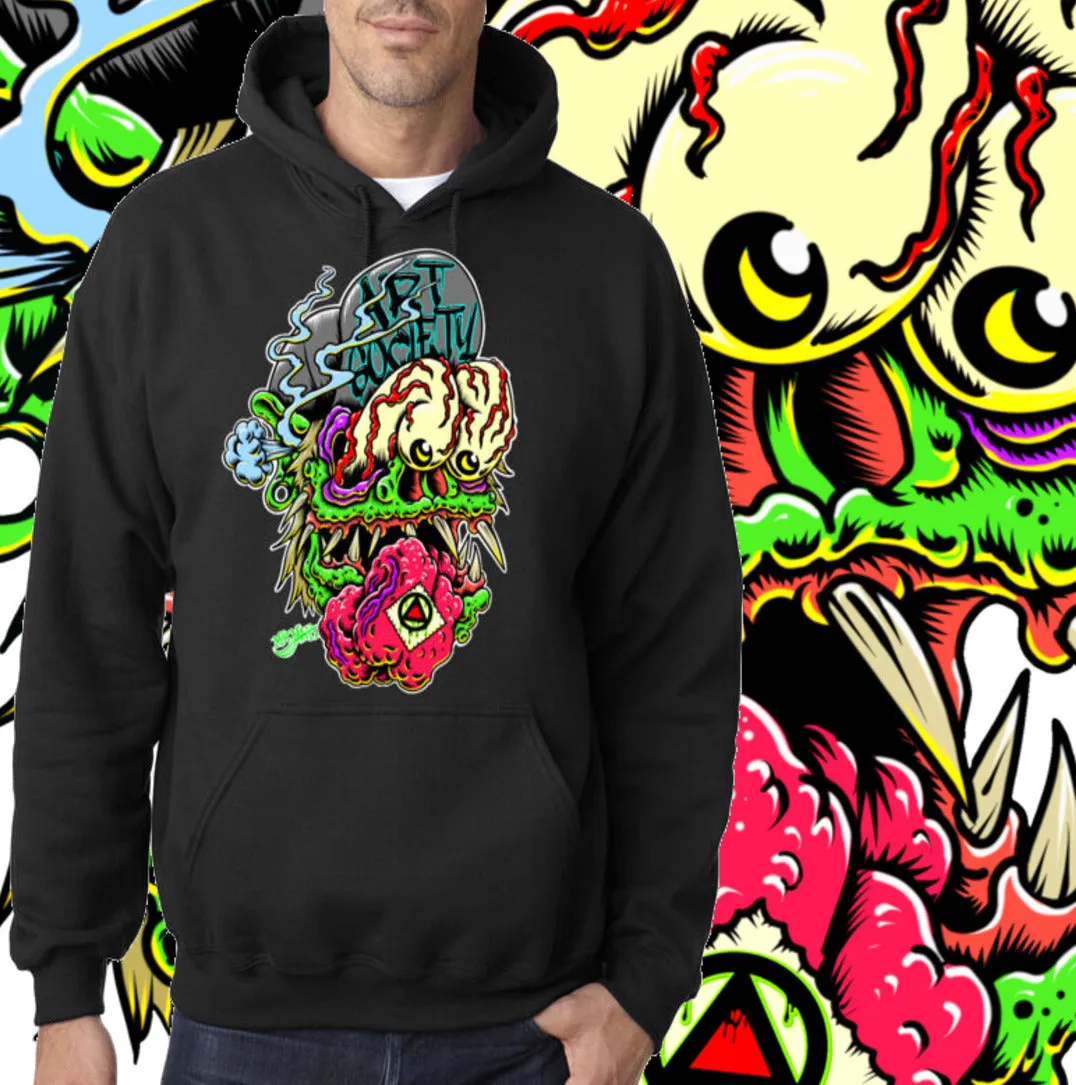 Art Society MONSTER DROP HOODIE BLACK