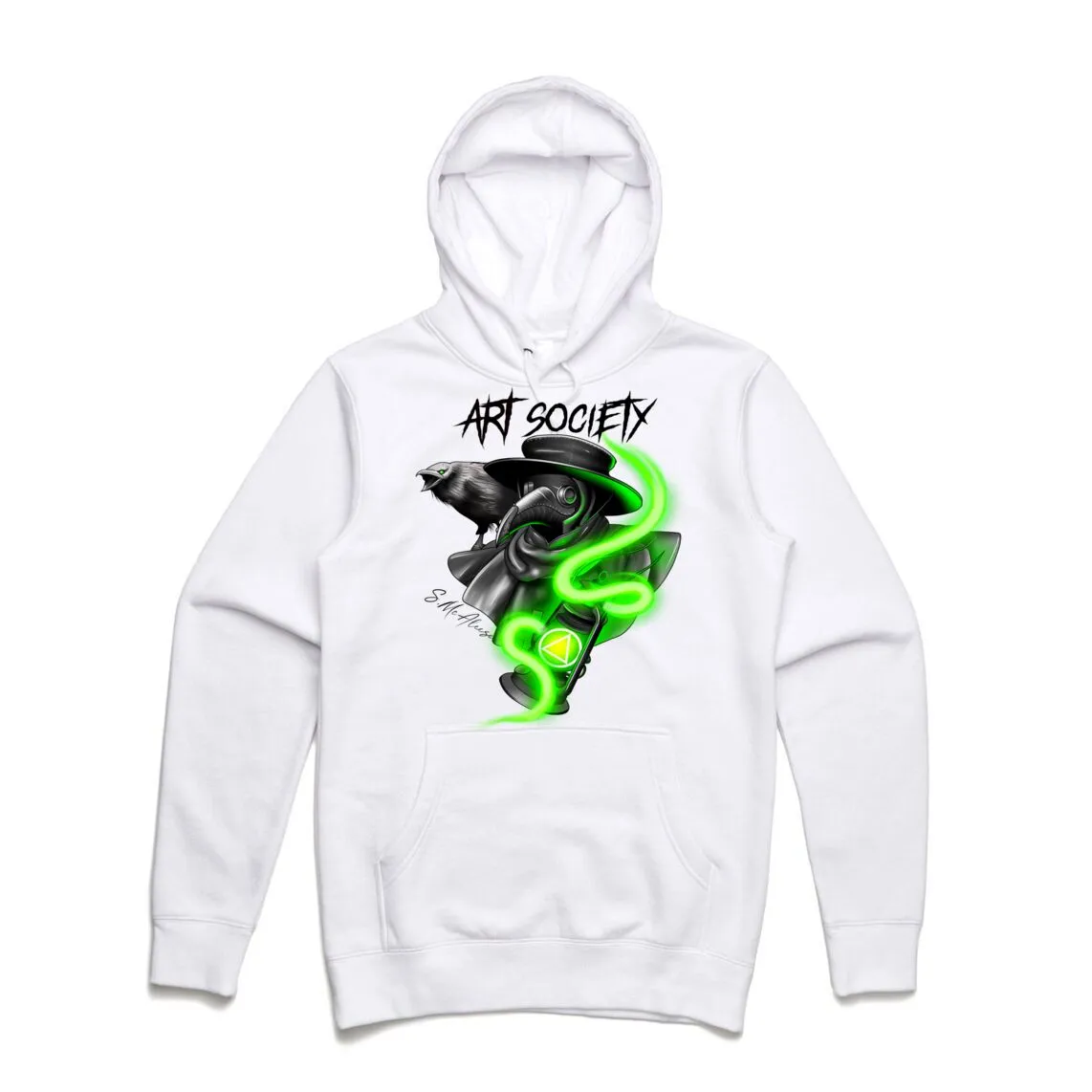 Art Society x Retro Kings PLAGUE DOCTOR HOODIE WHITE