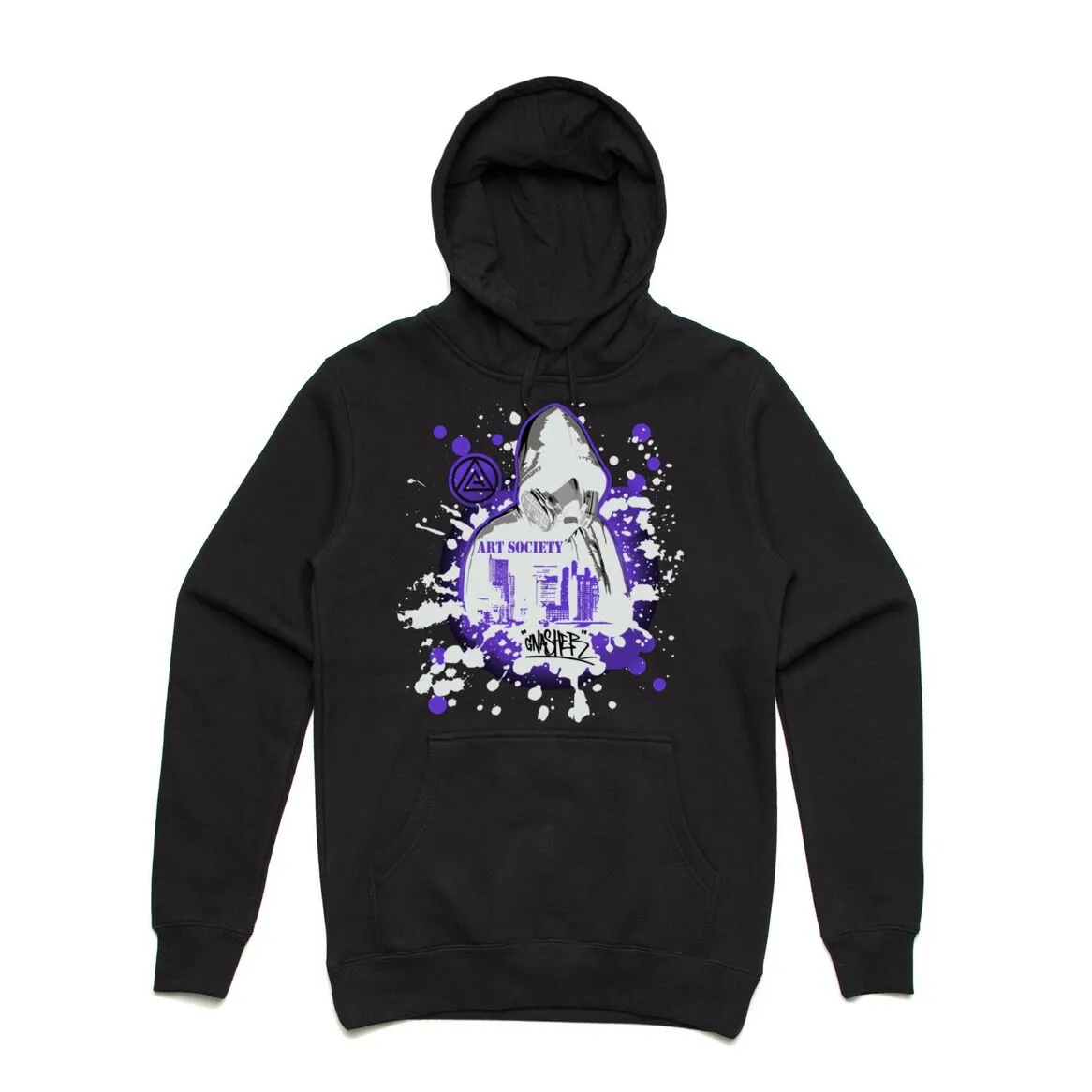 Art Society x Retro Kings x GNASHER HOODIE BLACK