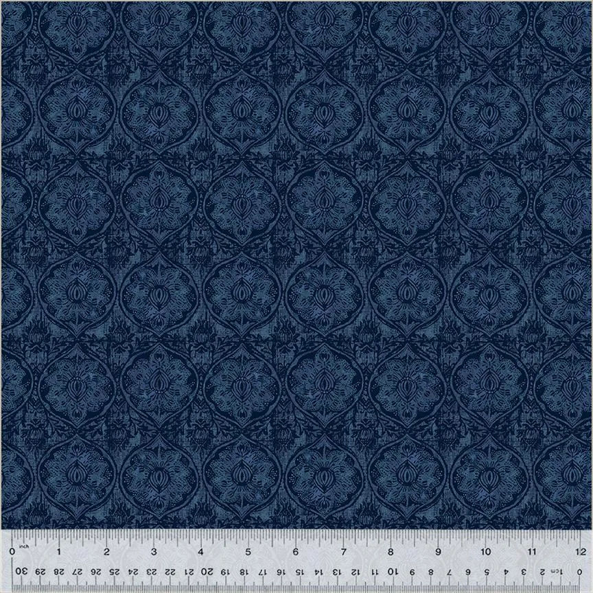 Banyan: Navy Damask