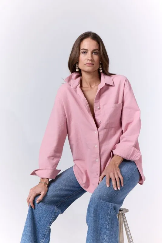 BETTY PINK CORDUROY BLOUSE