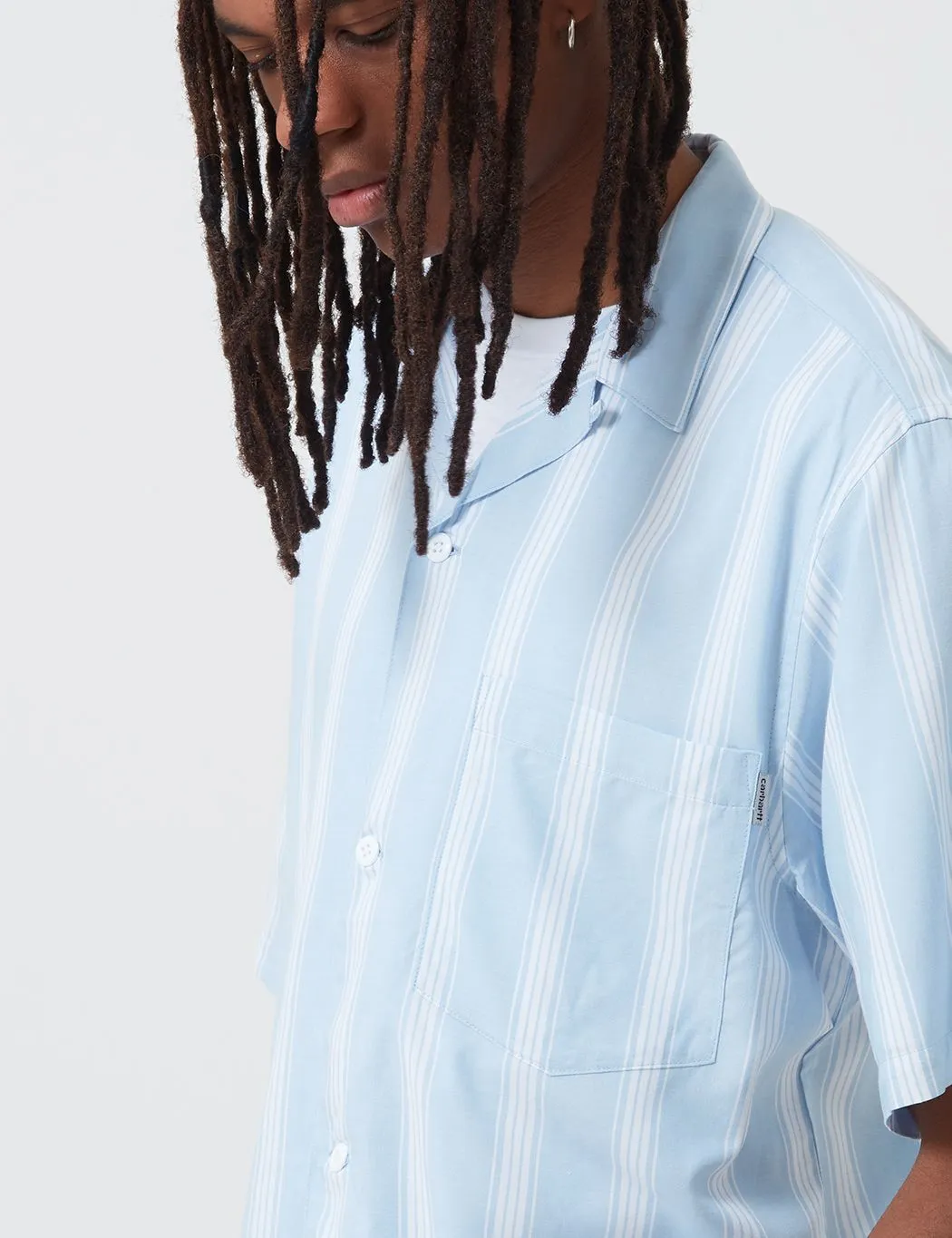 Carhartt-WIP Chester Shirt (Stripe) - Citizen Blue