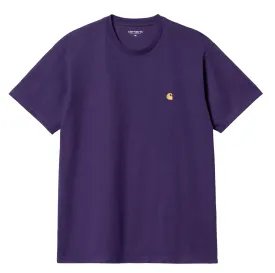 Carhartt WIP S/S Chase T-Shirt - Tyrian / Gold