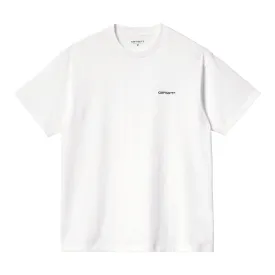 Carhartt WIP S/S Script Embroidery T-Shirt - White/Black