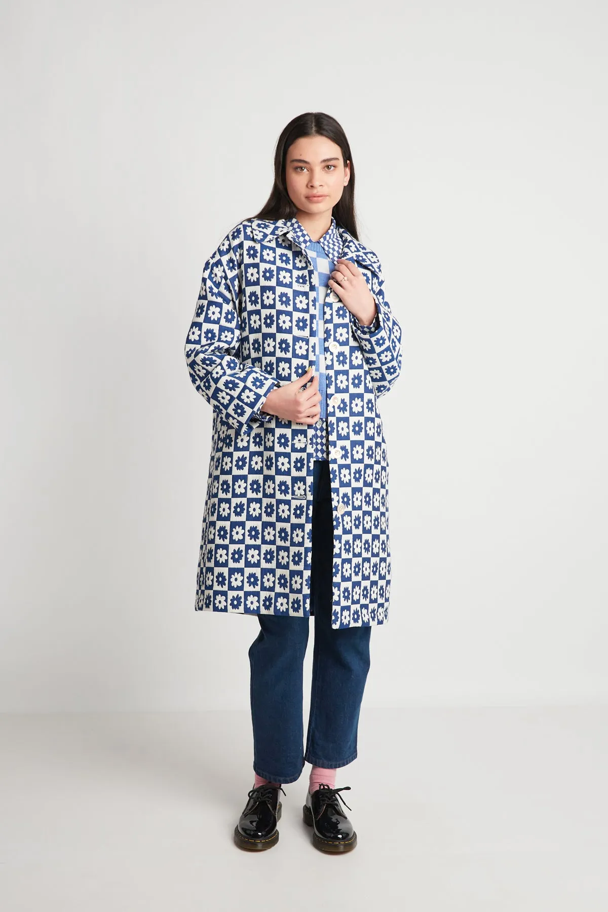 Ceres Coat - Blue Quilting