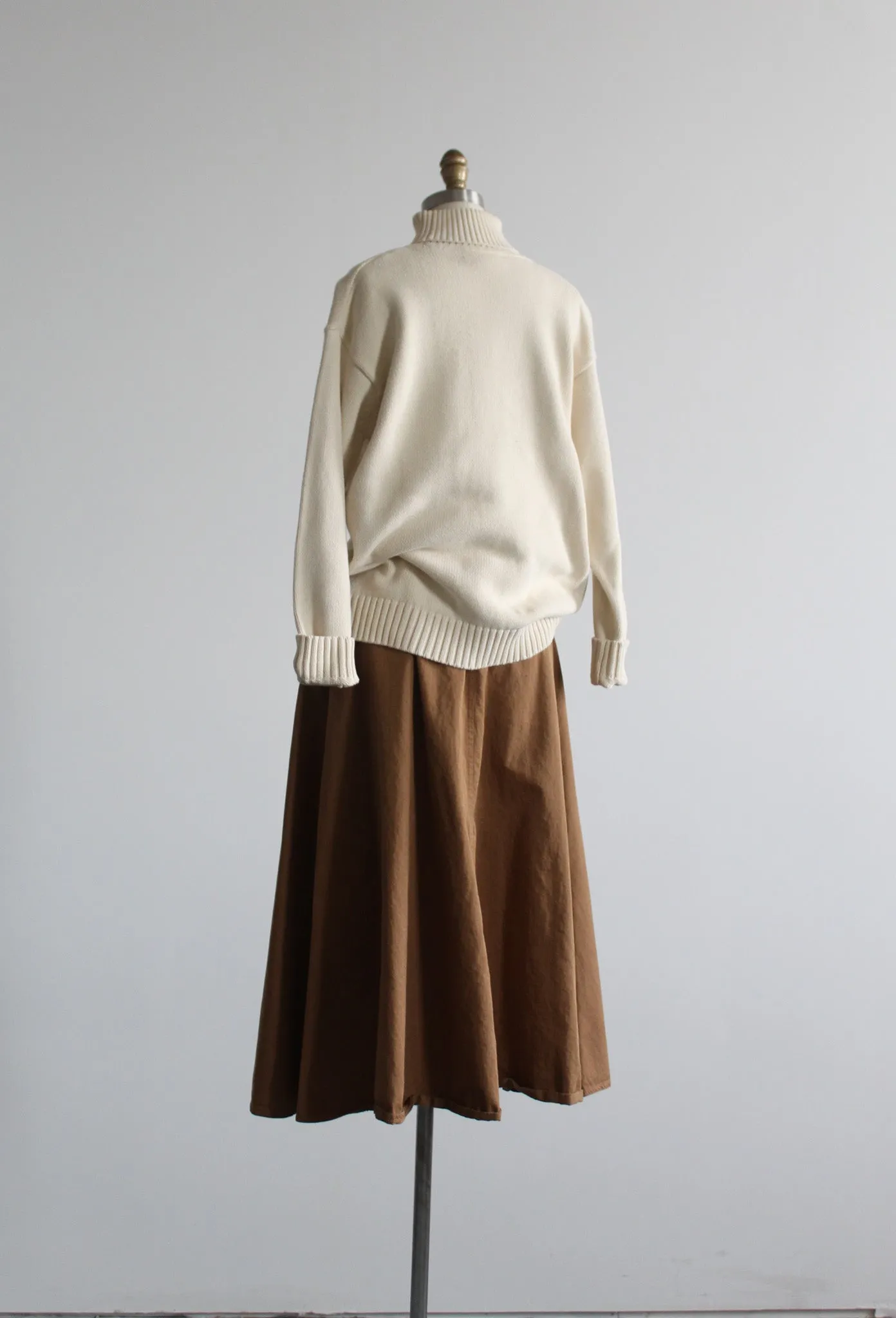 clay cotton midi skirt