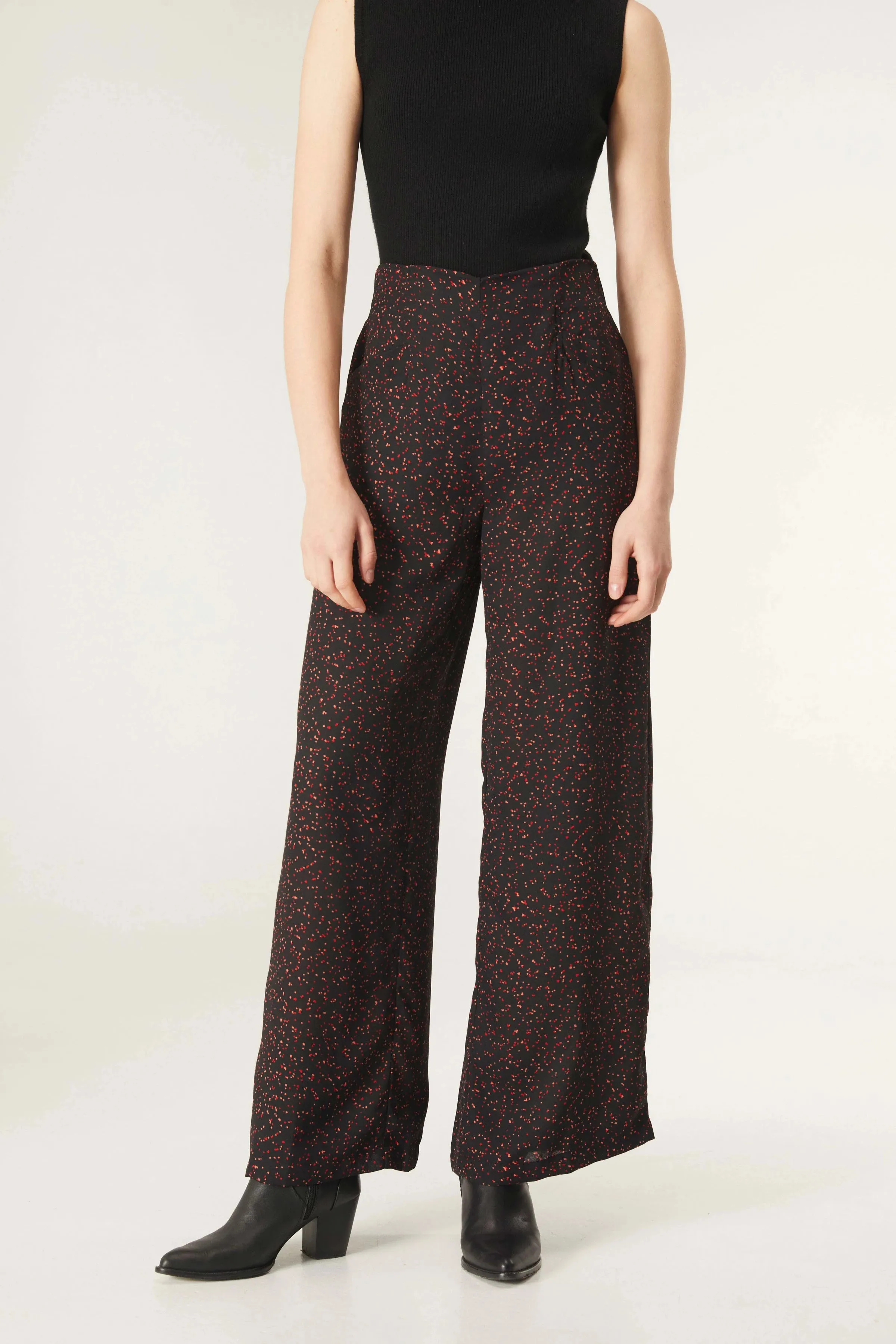 Compania Fantastica Micro Polka Dots High Waisted Trousers