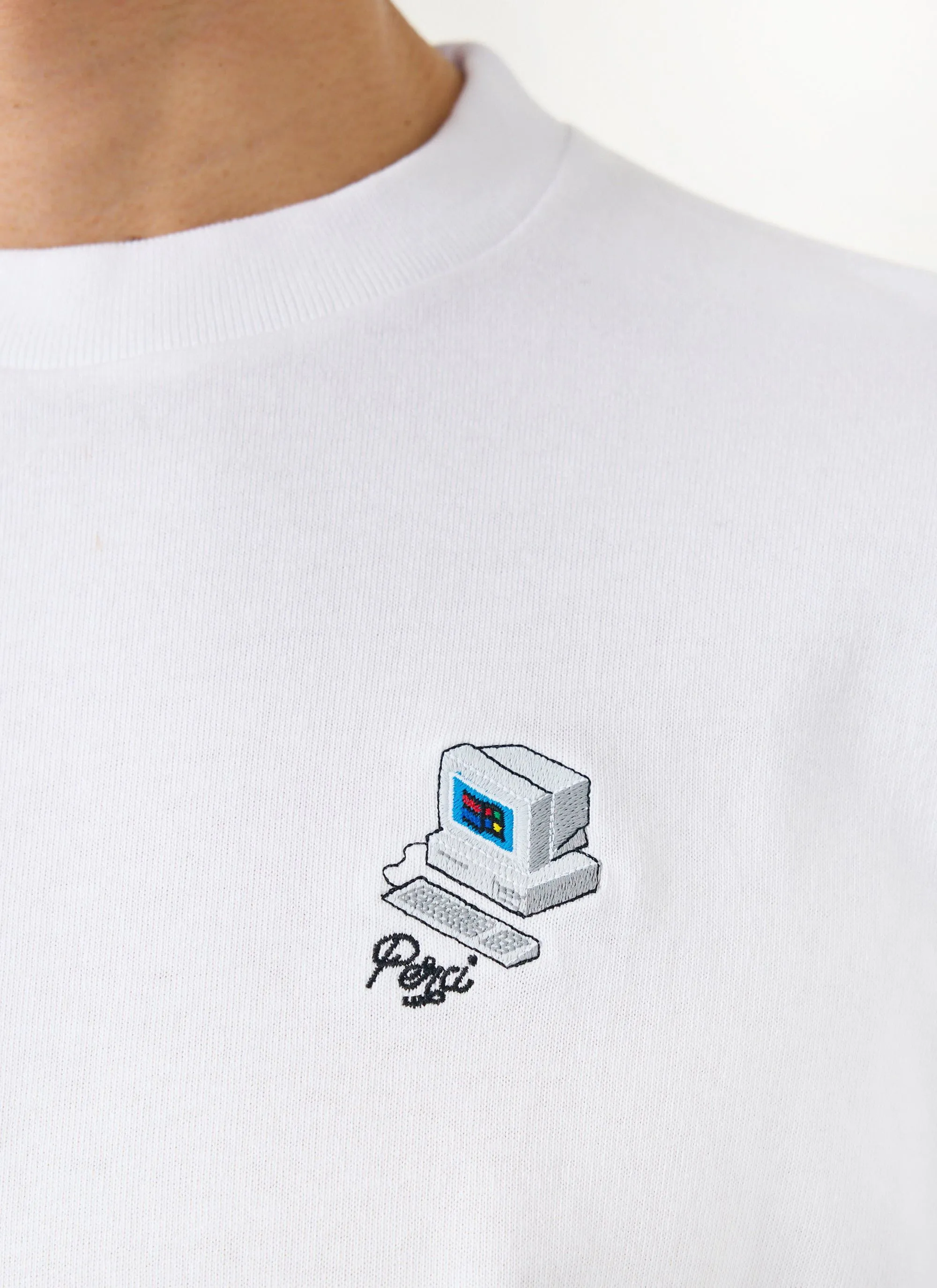 Computer Oversized T Shirt | Organic Cotton | White