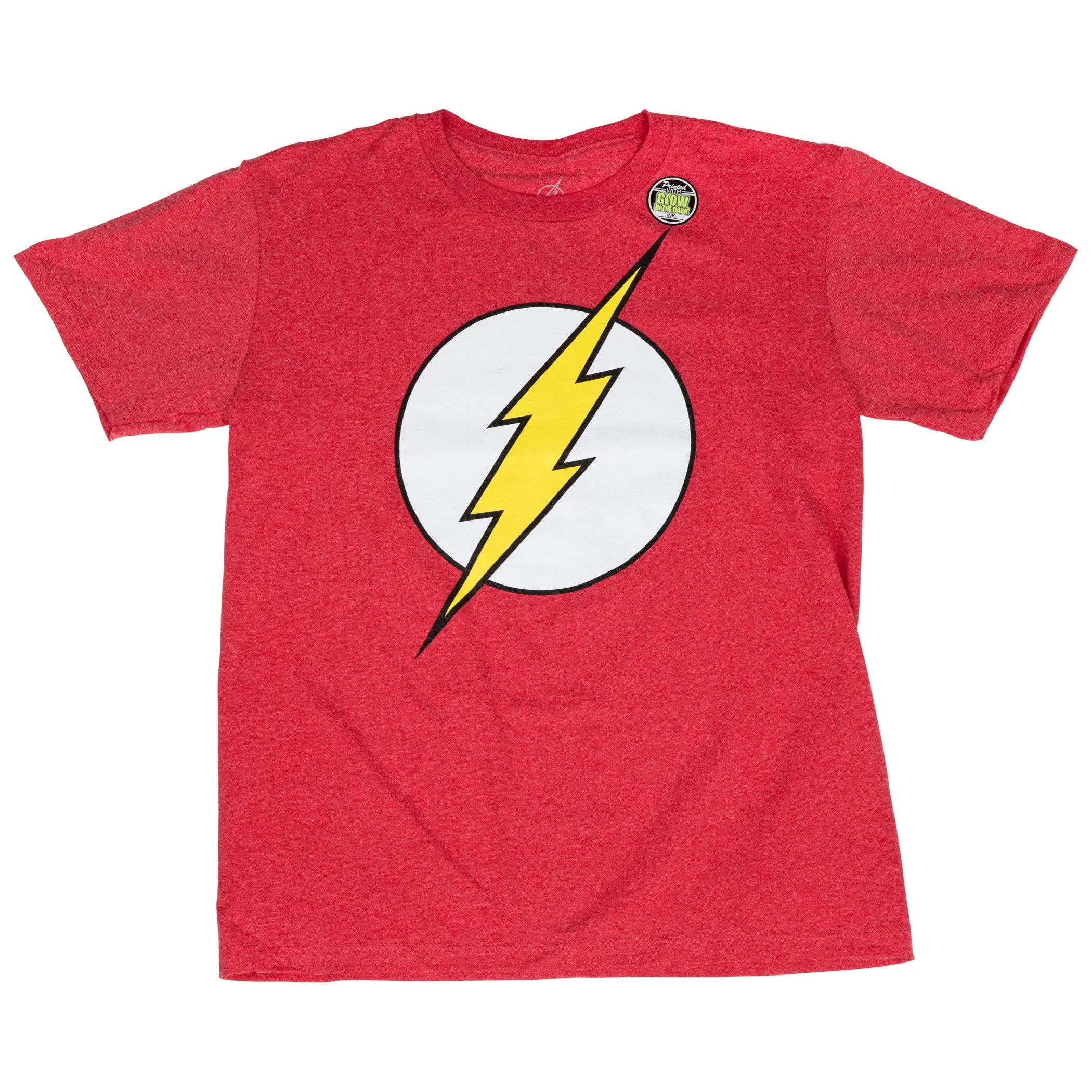 DC Comics The Flash Symbol Glow Ink Youth T-Shirt