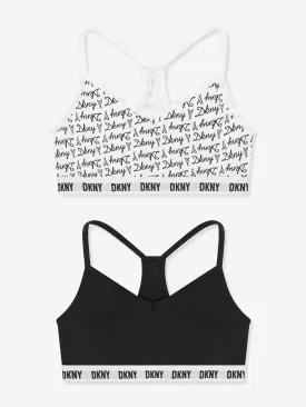 DKNY Girls 2 Pack Racer Bra in Black