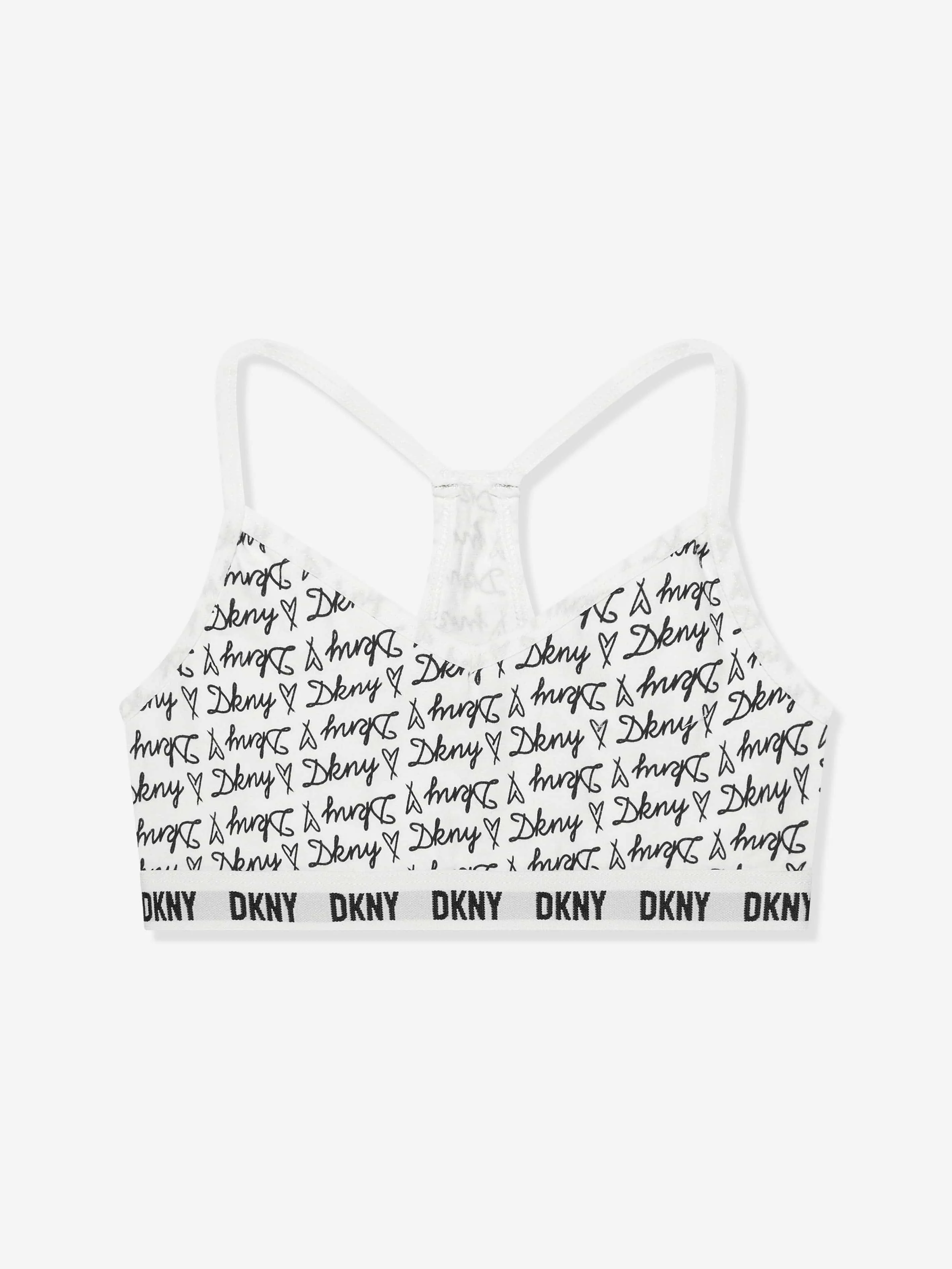 DKNY Girls 2 Pack Racer Bra in Black