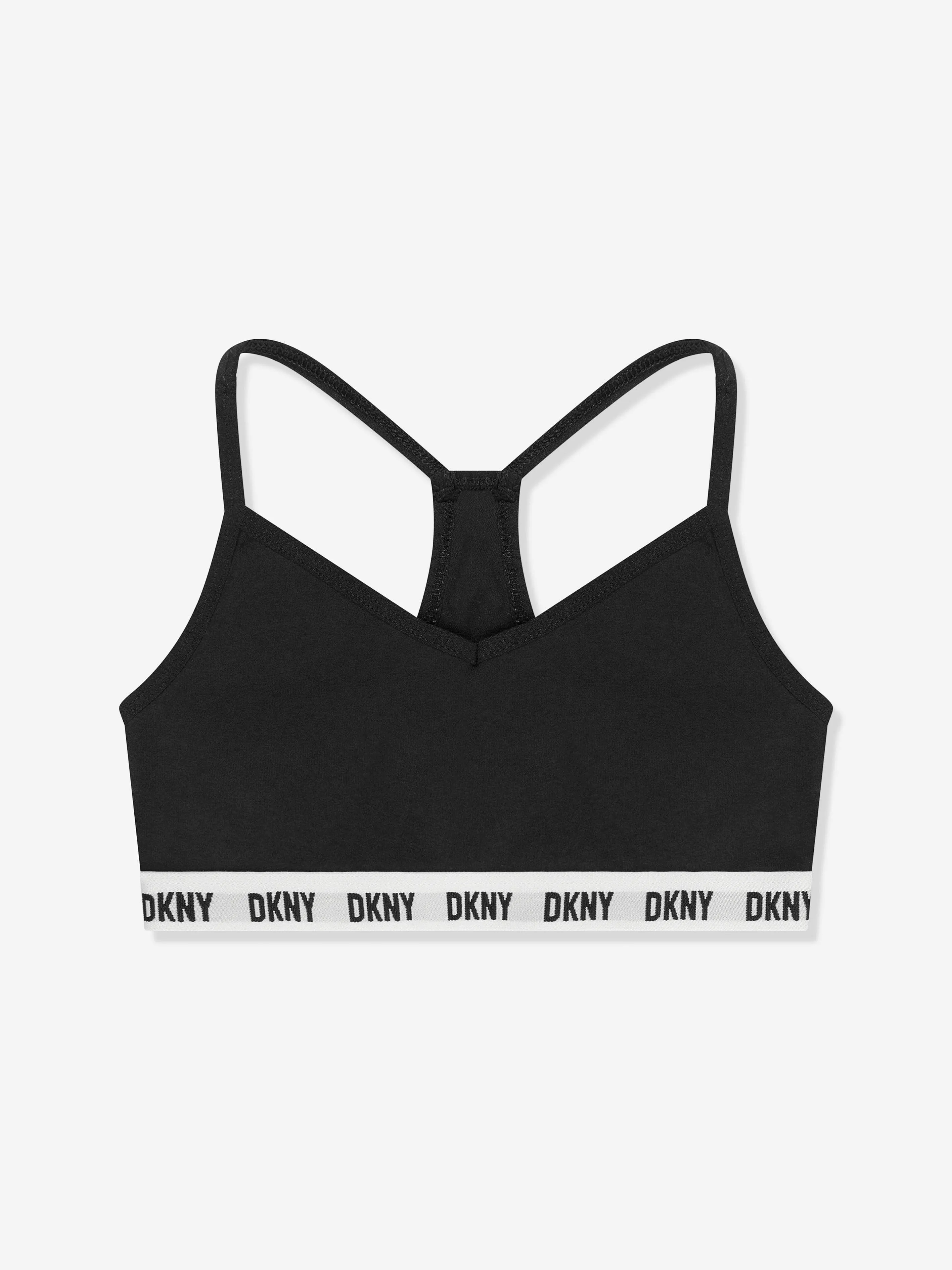 DKNY Girls 2 Pack Racer Bra in Black