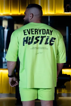 EVERYDAY HUSTLE OVERSIZED T-SHIRT (PARROT GREEN)