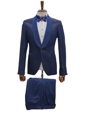 Giovanni Testi 1 Button Shawl Lapel Slim Fit Tuxedo EF1SX-8796 NAVY