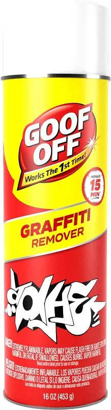 Goof Off FG673 Graffiti Remover, Opaque Viscous Liquid, 16 oz Aerosol Can :EA: QUANTITY: 1