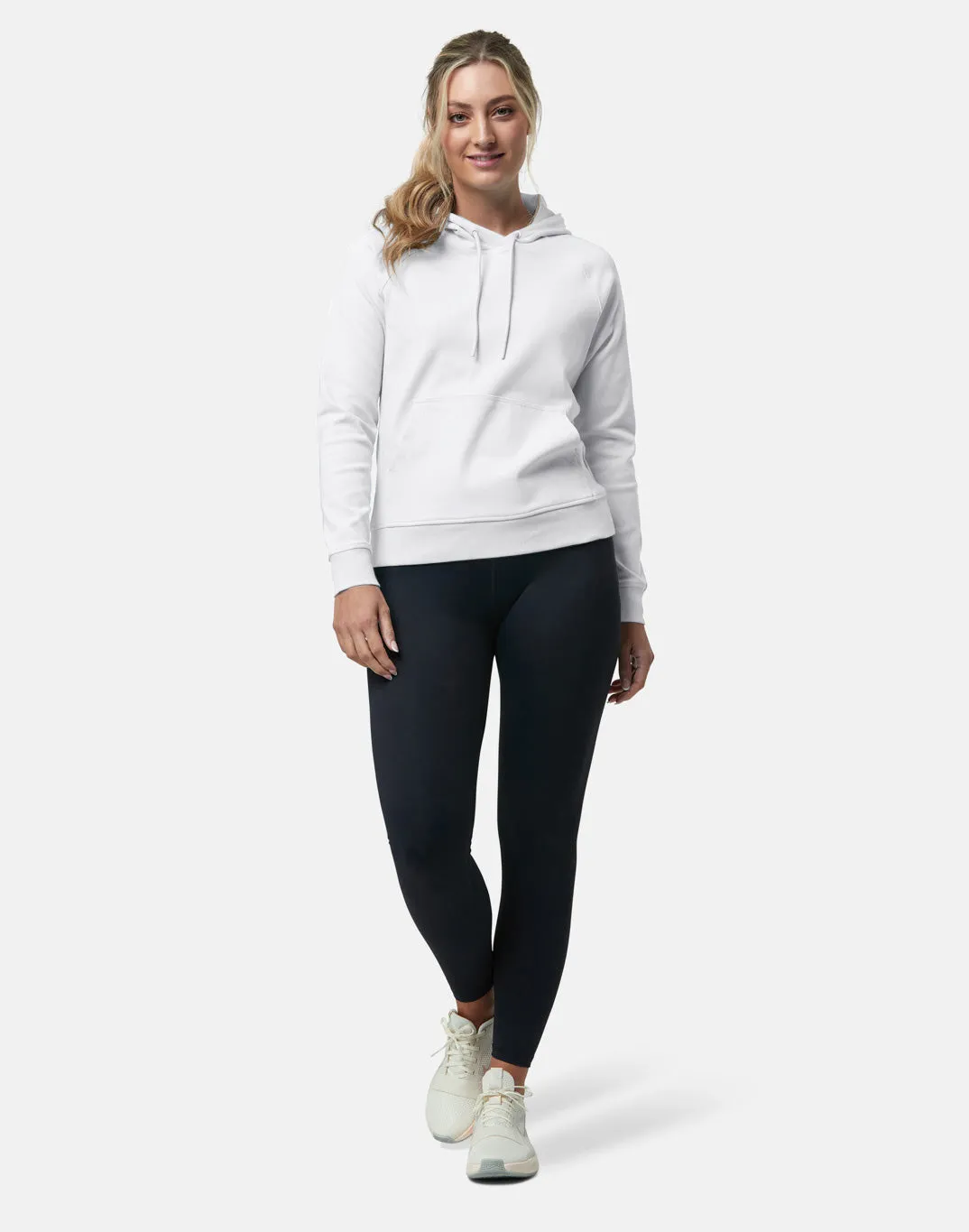 Gym Coffee Chill Pullover Hoodie (Womens) - White