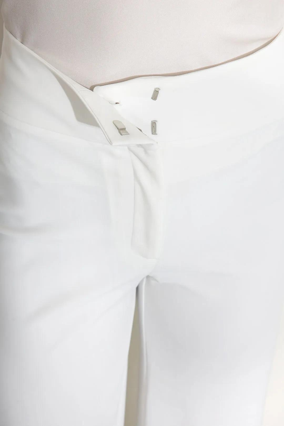 High-Waisted White Harmony Trousers - Chic & Stylish Womens Pants