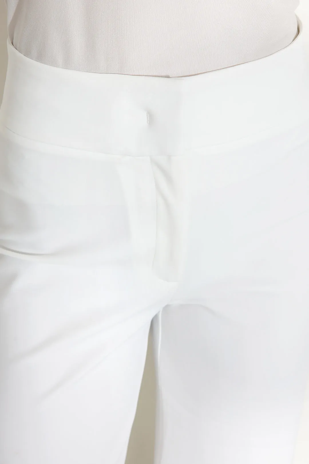 High-Waisted White Harmony Trousers - Chic & Stylish Womens Pants