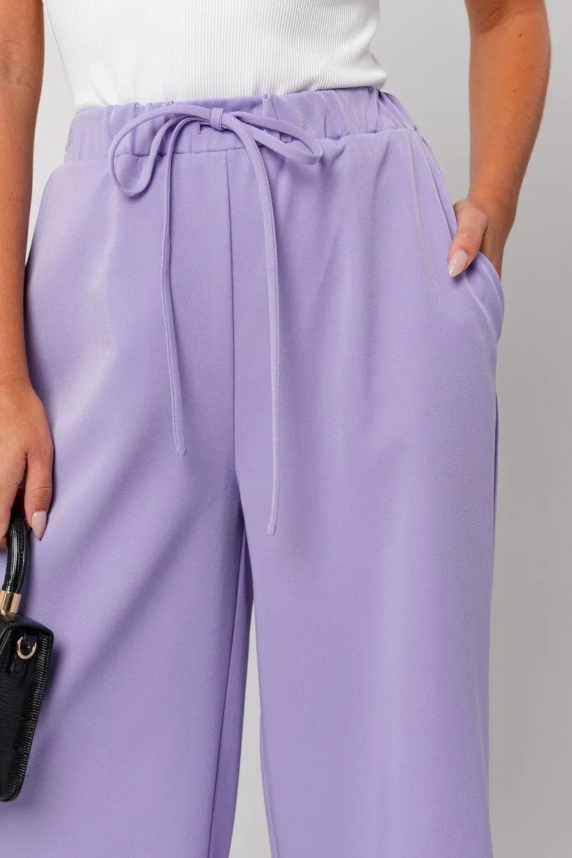 High-Waisted Lavender Trousers