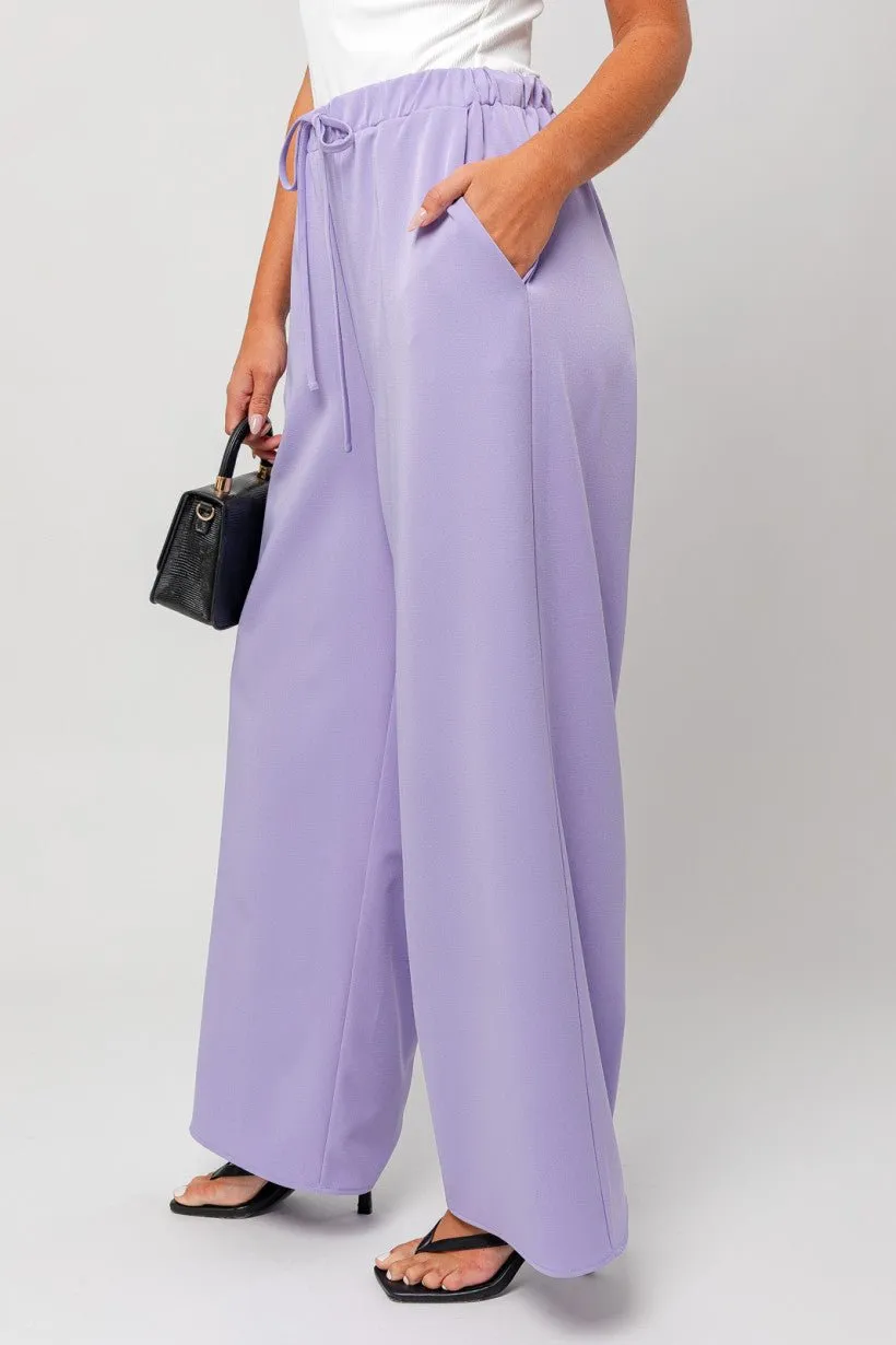 High-Waisted Lavender Trousers