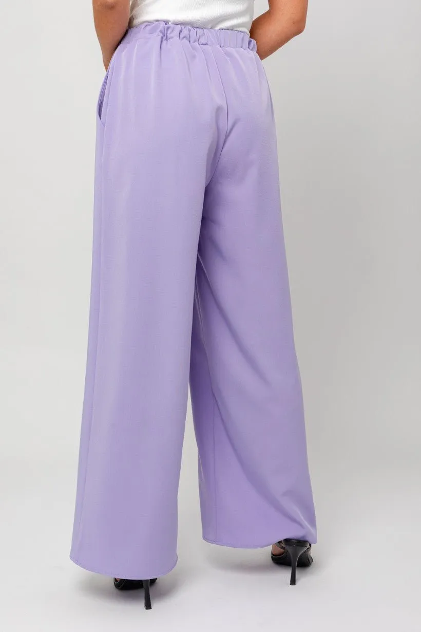 High-Waisted Lavender Trousers