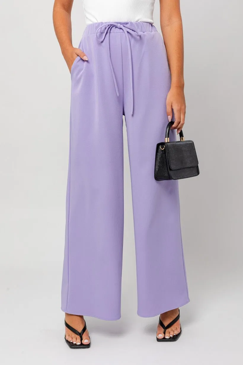 High-Waisted Lavender Trousers