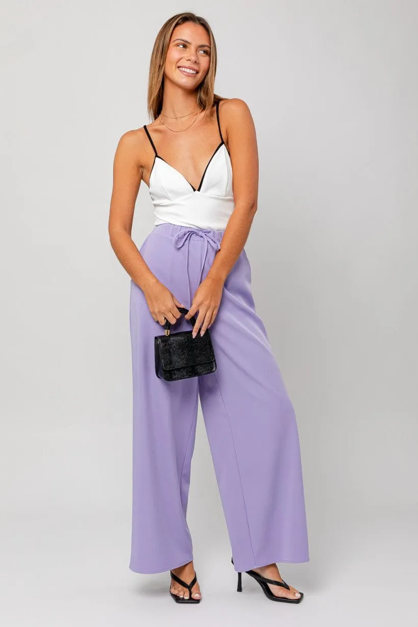 High-Waisted Lavender Trousers