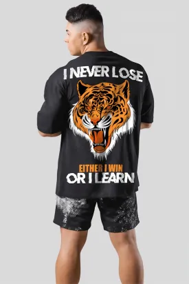 I NEVER LOSE ROAR OVERSIZED T-SHIRT (BLACK)