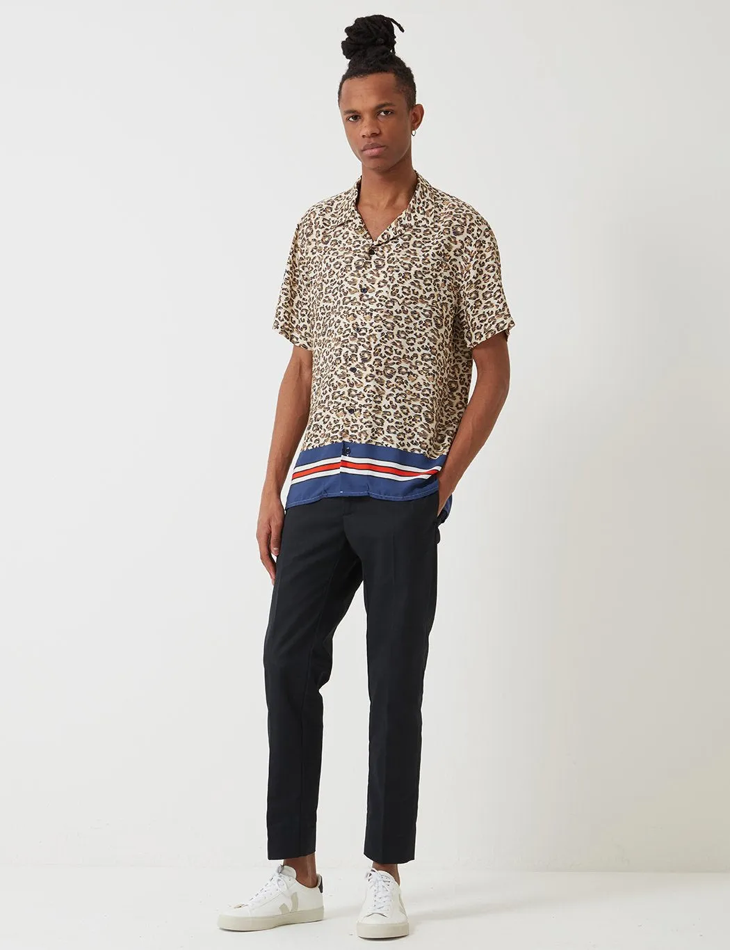 Navy and Off-White Cave Shirt by Libertine-Libertine - Stylish Mens Button-Up Top