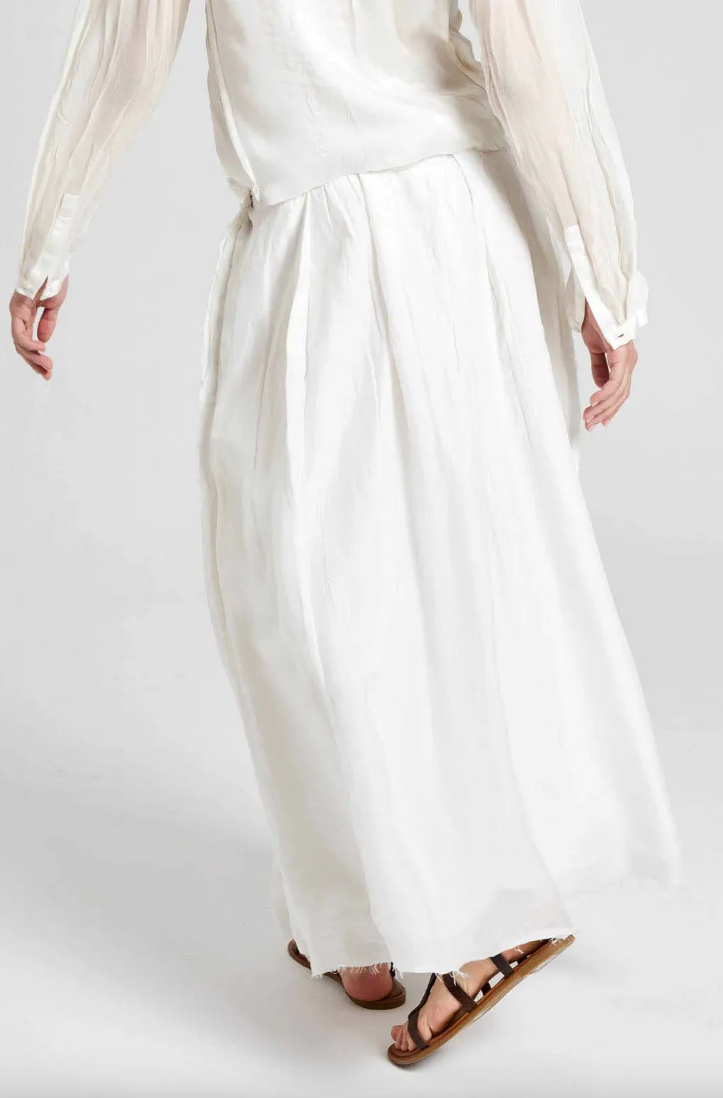 Long Silk Skirt - Original Off White