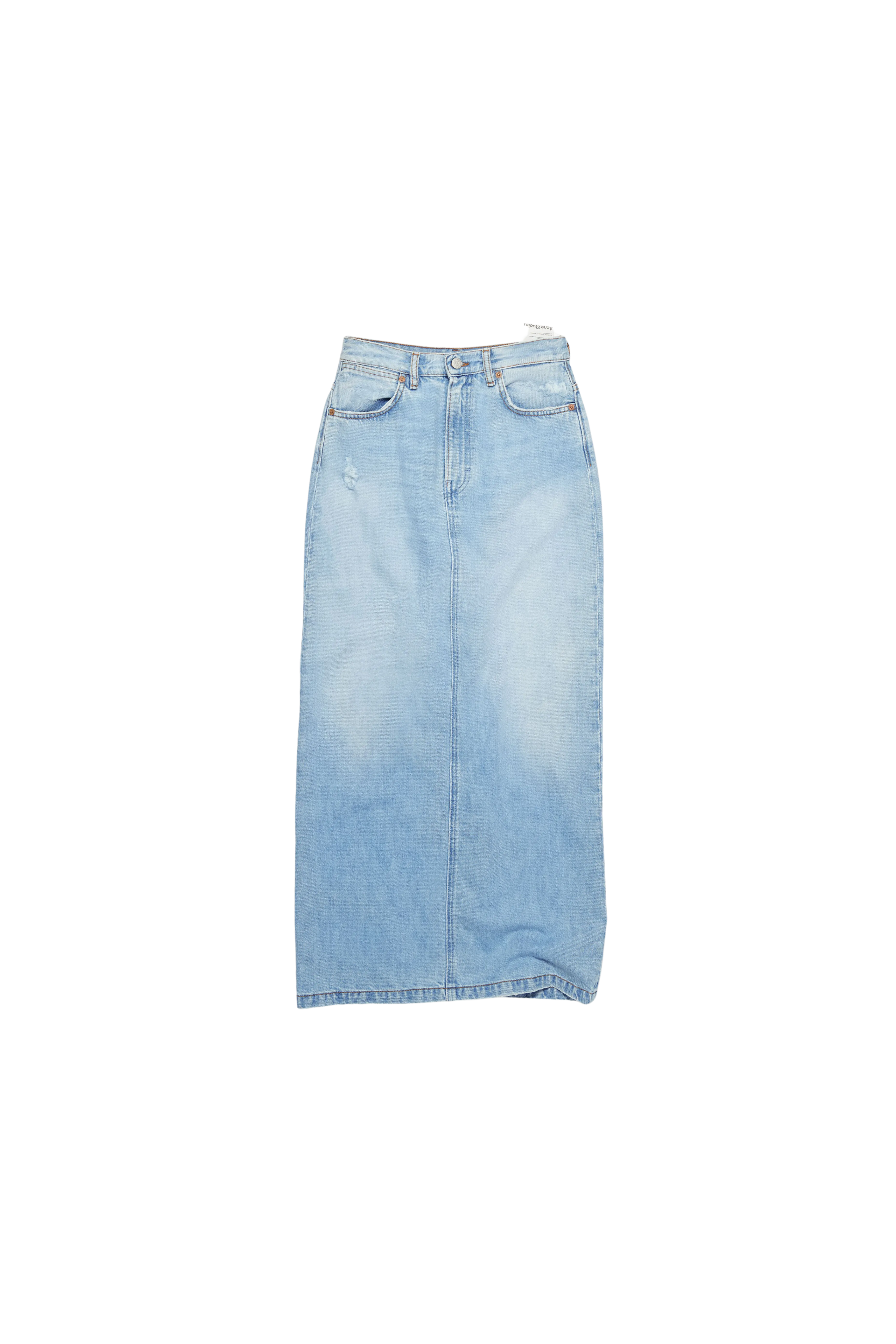 Mid-Length Denim Skirt