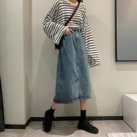 Midi Denim Skirt