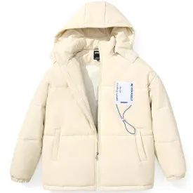 Minimalist Plain Patchwork Padded Coat