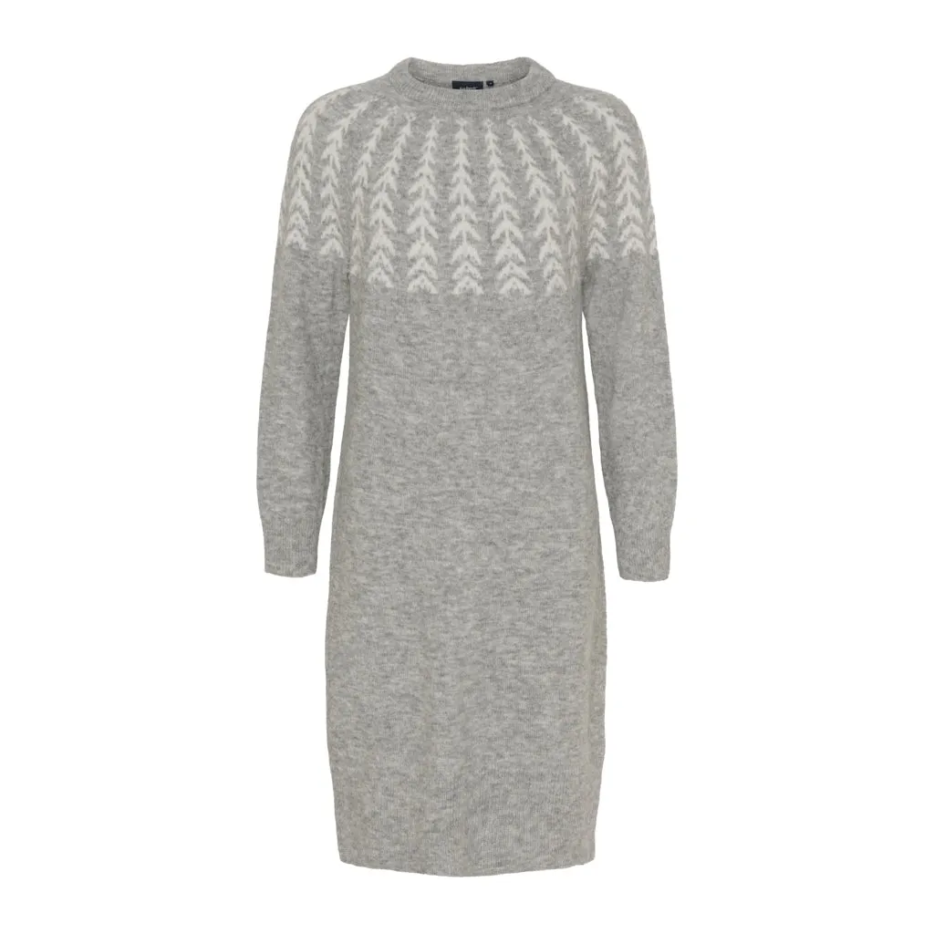 Monica Knit Dress - Grey Melange