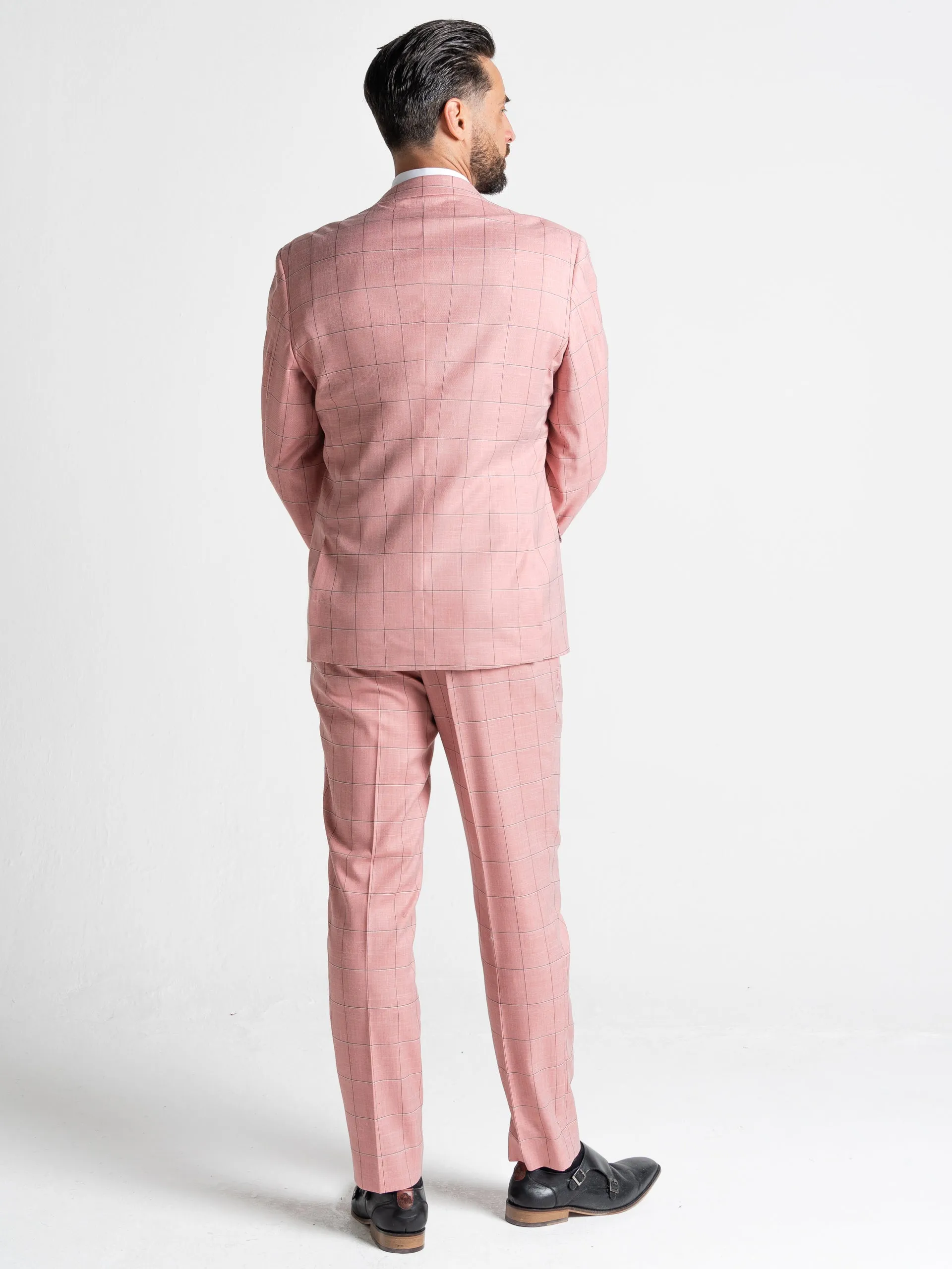 OXFORD PINK WITH BLACK CHECKS DETAILING