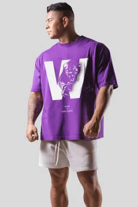 PANTHER W OVERSIZED T-SHIRT (PURPLE)