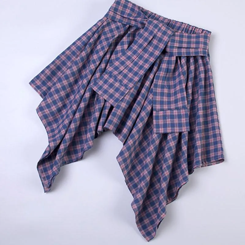 Plaid High Waist Short Skirt SD01351