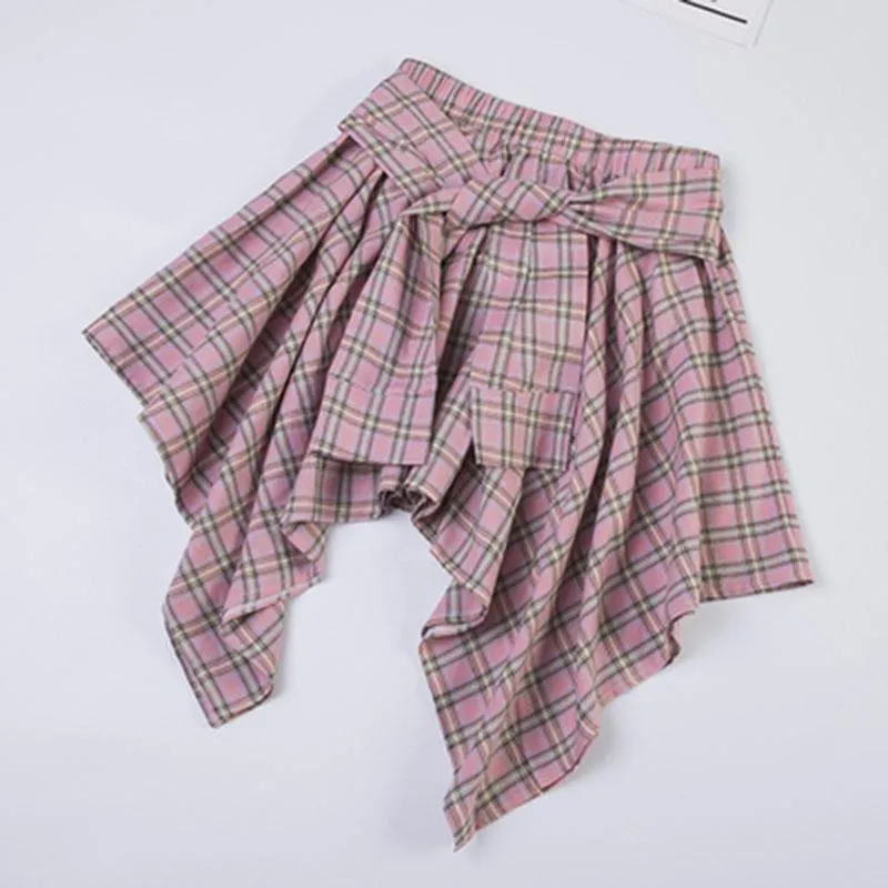 Plaid High Waist Short Skirt SD01351