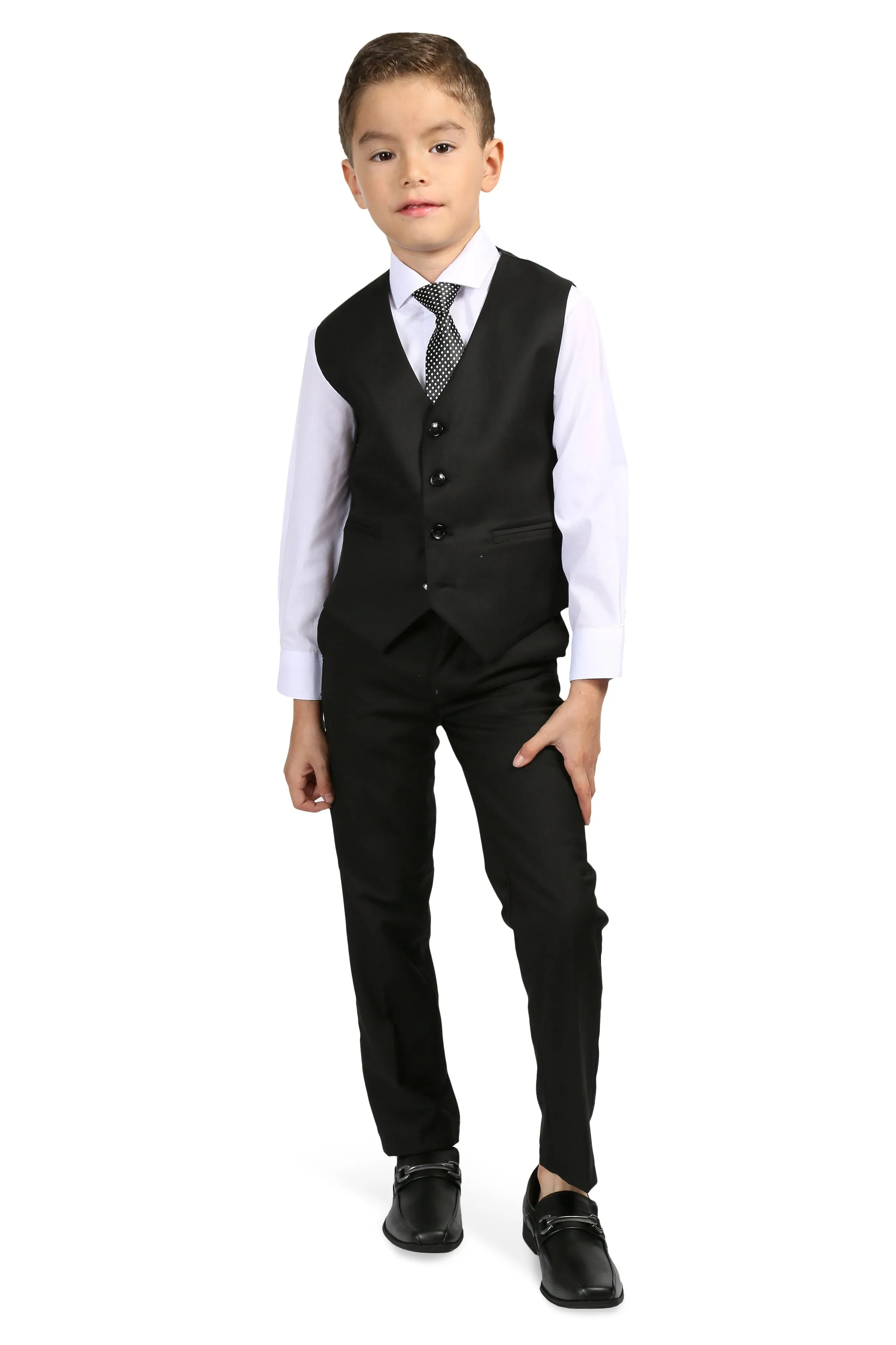 "Jax" Kids Black Suit (5-Piece Set)