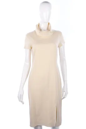 Roberto Verino wool/cotton roll neck short sleeved dress size 10