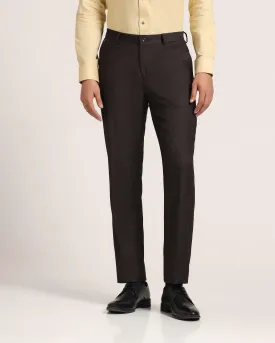 Straight B-90 Formal Brown Textured Trouser - Gusto