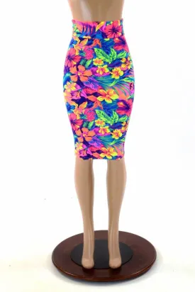 Tahitian Floral Pencil Skirt