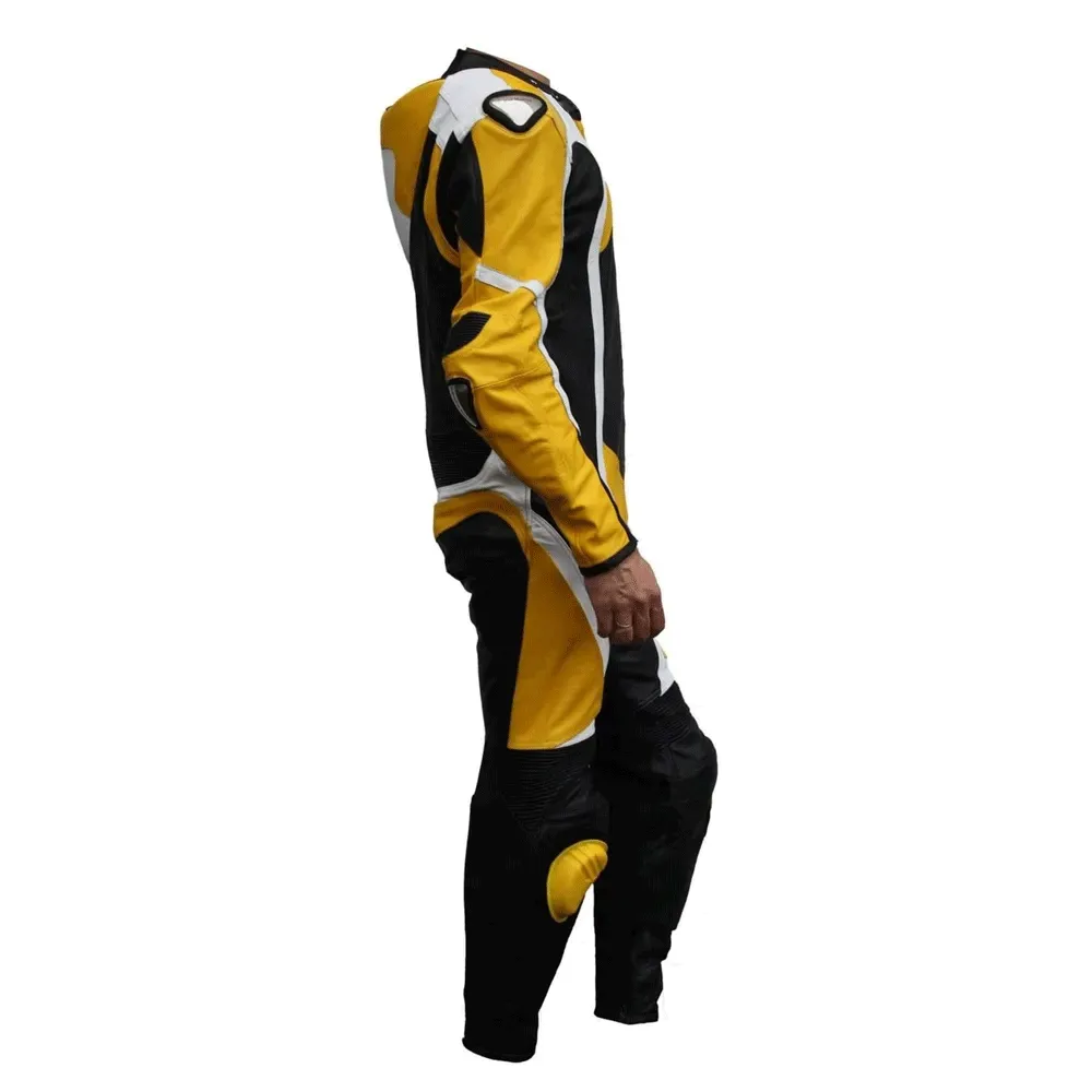 Turbo Yellow Motorcycle Race Suit