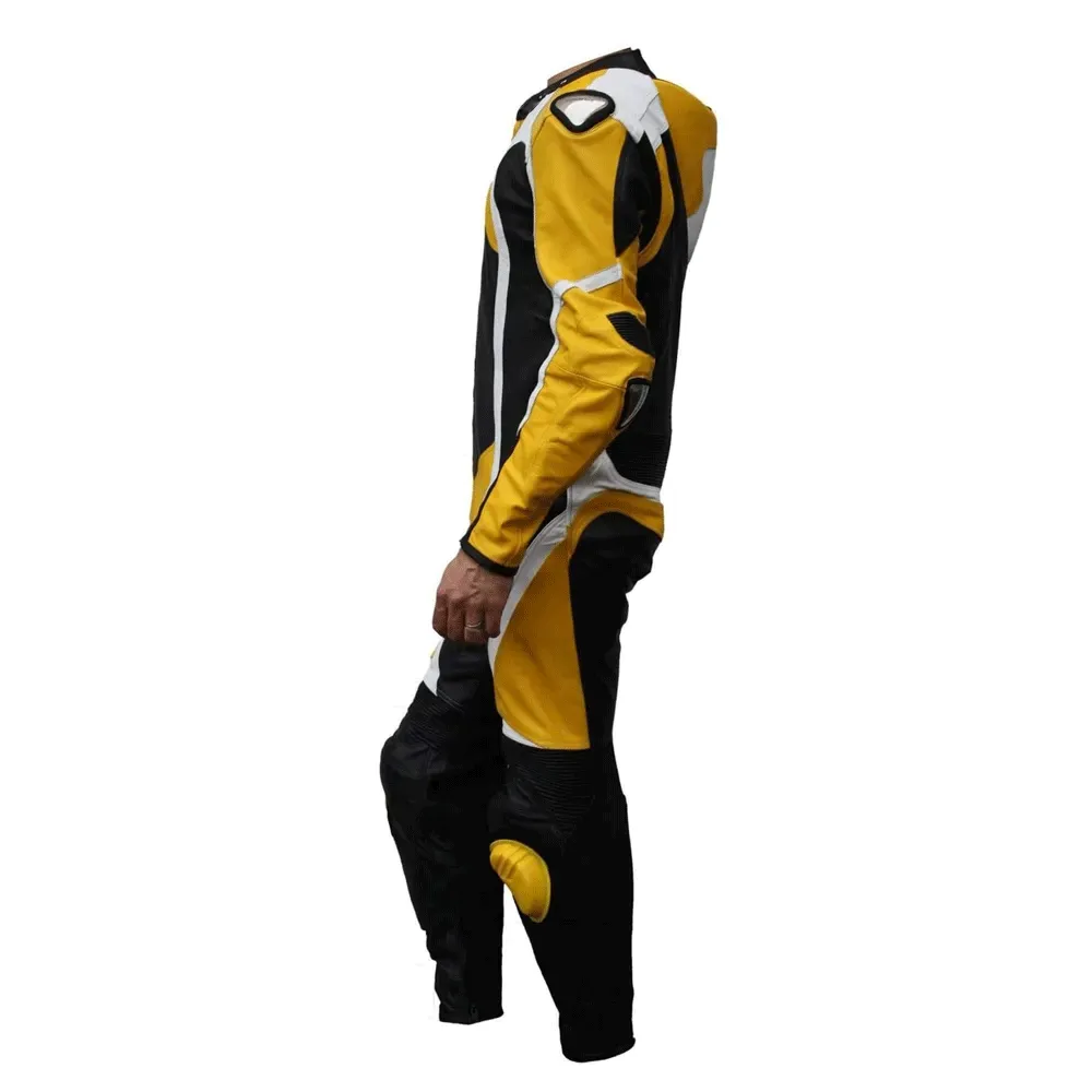 Turbo Yellow Motorcycle Race Suit