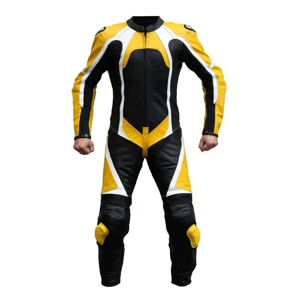 Turbo Yellow Motorcycle Race Suit