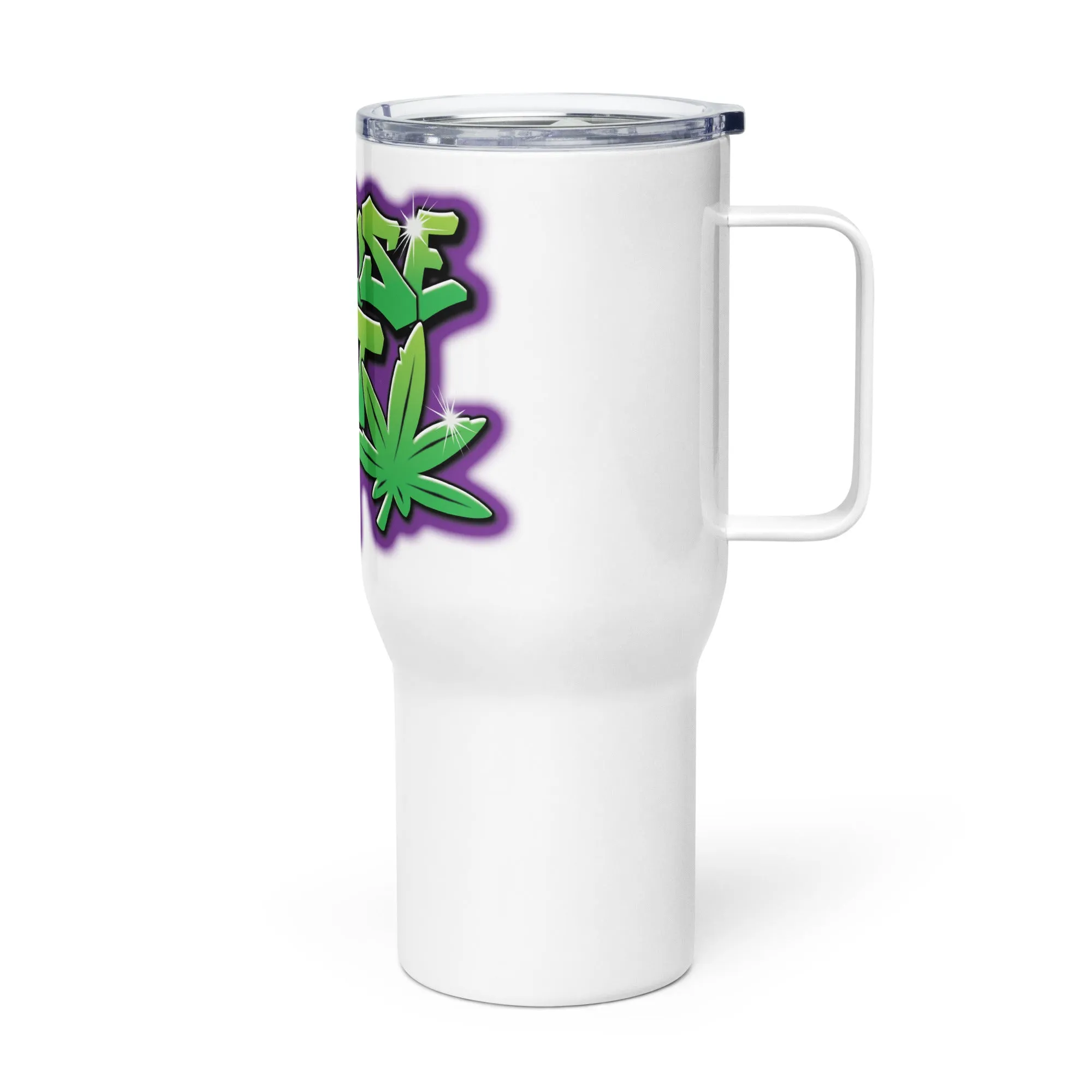 Urban Graffiti Style "Because I Got High" Insulated Mug - Perfect for Stoners