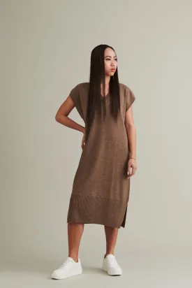 Vänö Merino Wool Dress Brown